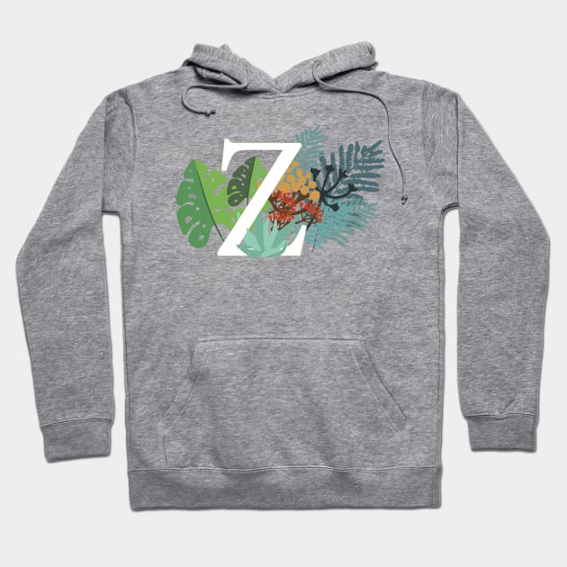 Plant Letter Z Hoodie by HiPolly